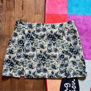 Floral Patterned Skirt SHEIN Floral Vintage Style 1XL Mini